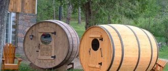 DIY barrel saunas