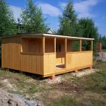 change house with shower and toilet for a summer residence