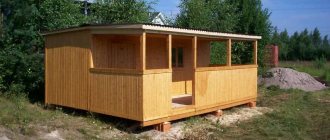 change house with shower and toilet for a summer residence