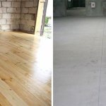 Wood and concrete floor