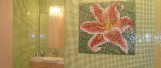 Эффектная мозаичная плитка в ванной