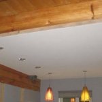 suspended ceilings in a wooden house