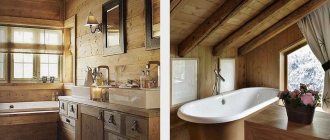 Finishing a bathroom in a wooden house