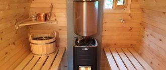 Stove with water heating tank