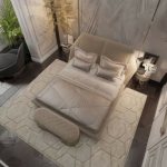 Floor without plinth in bedroom design
