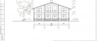 Project of a typical two-story country house (type 2) made of laminated veneer lumber 354 sq. m.