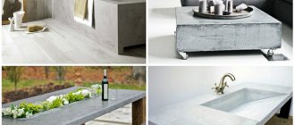 variety of concrete countertops