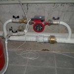 Installed pump in a private residential building