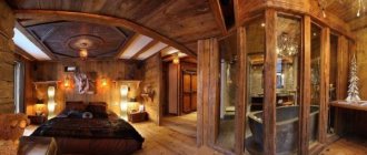 Chalet-style bedroom: interior design and photos