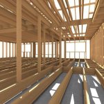 Methods for insulating interfloor ceilings using wooden beams