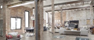 Стены в стиле лофт: кирпич, бетон и дерево в интерьере квартиры (100 фото)